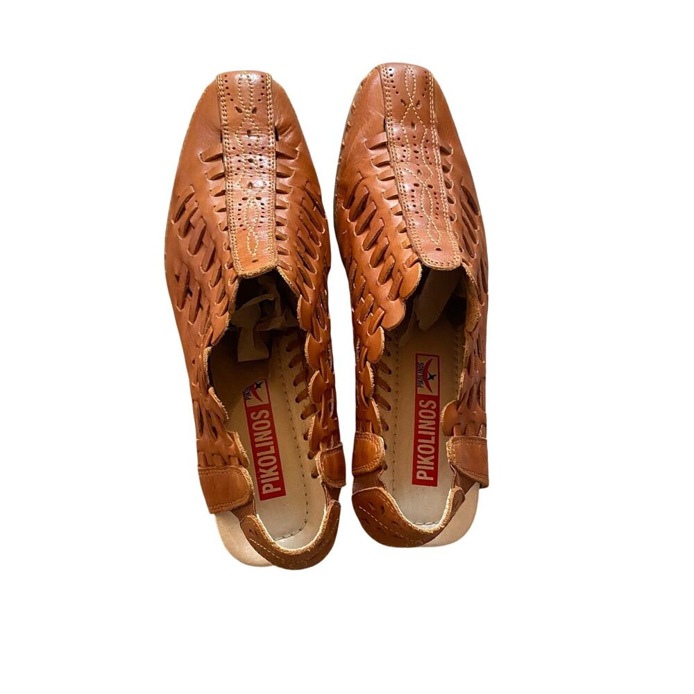 Pikolinos Romana Slingback Womens Woven Leather Shoes Brown Size 38 7.5 8